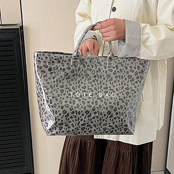 PVC Tote Bag for Women Waterproof Plastic Summer Tote Letter Print Hobo Handbag for Beach, Pool, ... | Amazon (US)