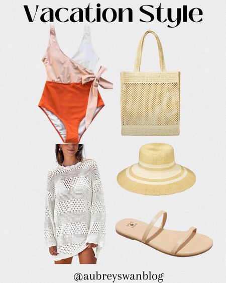 Vacation Style! This style is perfect for a beach trip or a pool day. ☀️

Amazon finds, vacation style, beach outfit, pool outfit, Shade and Shore, Target finds, straw hat, straw bag tote, CUPSHE 1 piece 