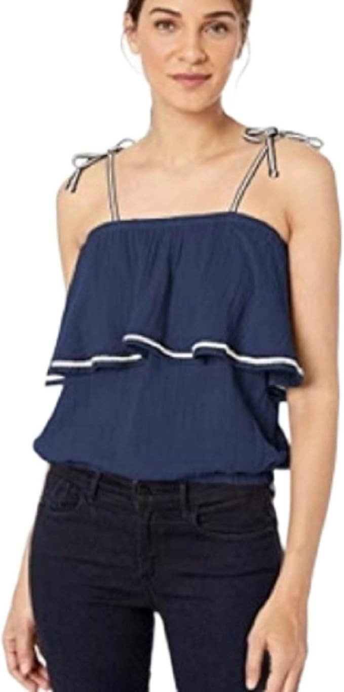 Michael Stars Women's Double Gauze with Trim Tiered Tube Top | Amazon (US)