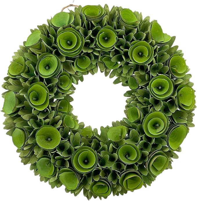 Galt International 18” Natural Woodchip Rose Autumn Wreath Intricate Front Door Christmas Wreat... | Amazon (US)