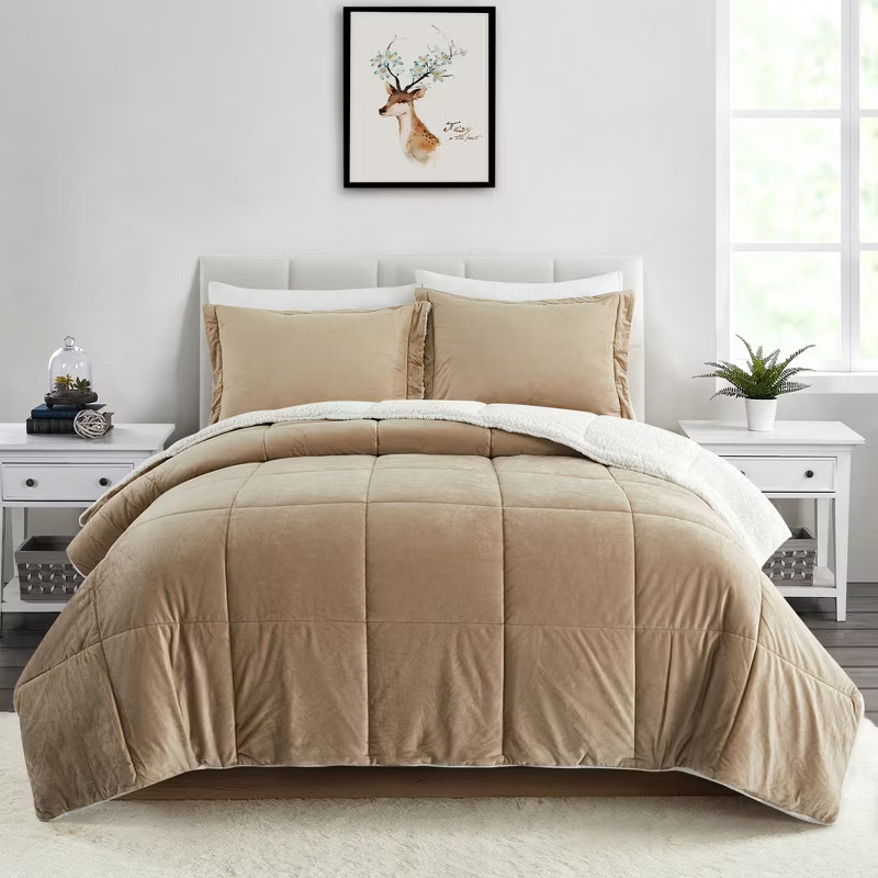 Peace Nest 3 Piece Winter Comforter Set Reversible Sherpa Ultra Soft Minky Plush | Target