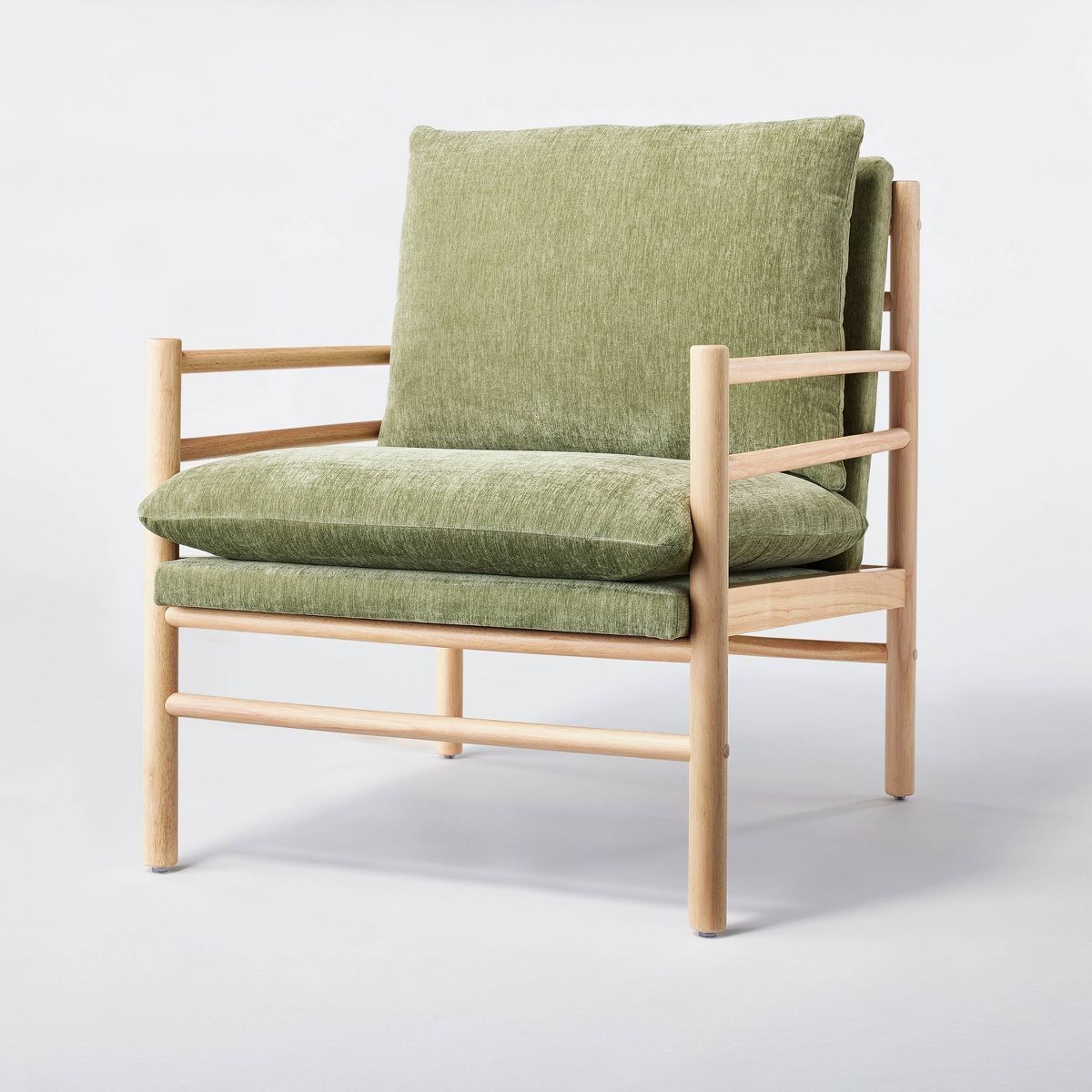 Dowel Velvet Armchair Light Green - Threshold™ designed with Studio McGee | Target