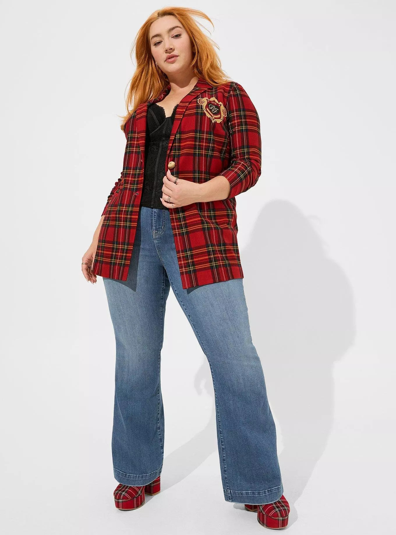 Betsey Johnson Lightweight Ponte Longline Blazer | Torrid (US & Canada)