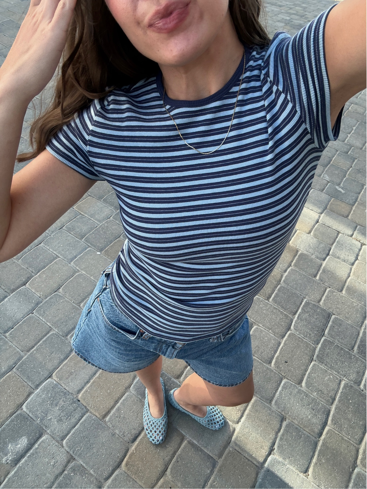 MOM SUMMER OUTFIT! Small tee 26 denim shorts! 🛝🩵🫶🏼

#LTKSeasonal #LTKootd #LTKmomlife