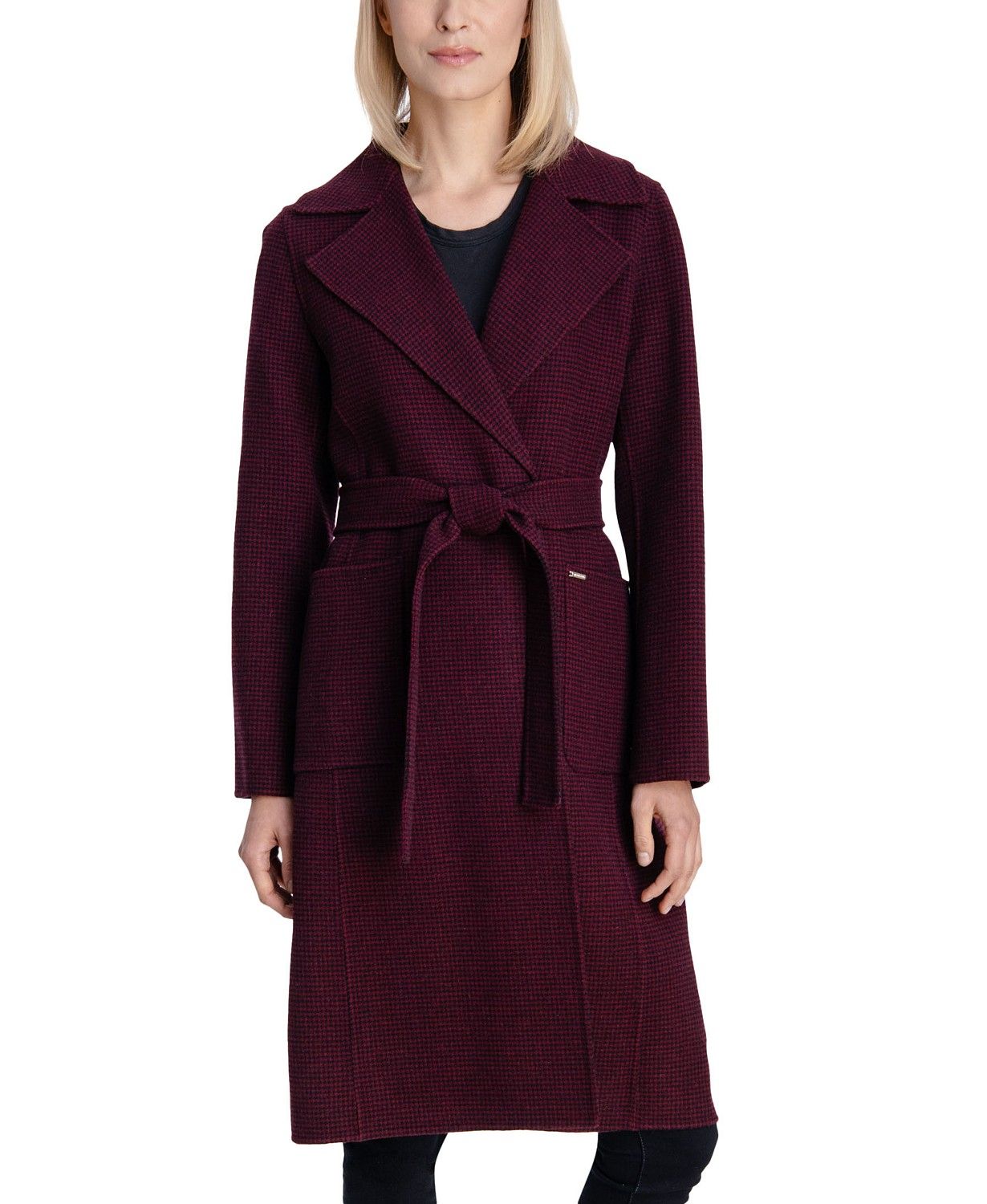 Michael Kors Double-Face Wrap Coat & Reviews - Coats & Jackets - Women - Macy's | Macys (US)