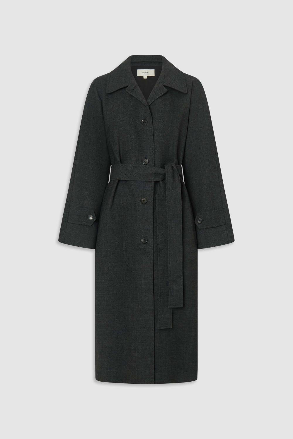 Wool Mac Dark Charcoal | Oroton