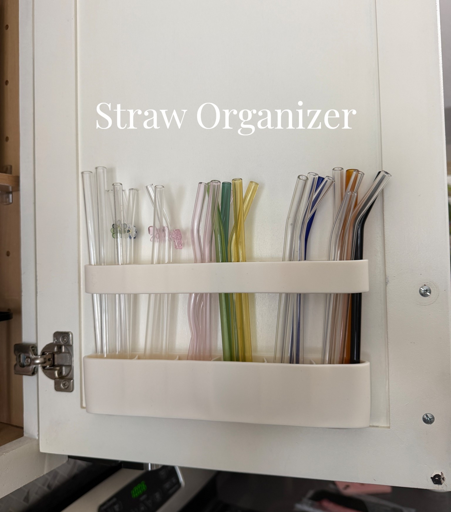 Straw Holder for Cabinet Door, Silicone Straw Organizer for Cabinet Door, Kitchen Cabinet Organizer Reusable Straws Dispenser for Home Kitchen Accessories (White)

#LTKdayinmylife #LTKHome