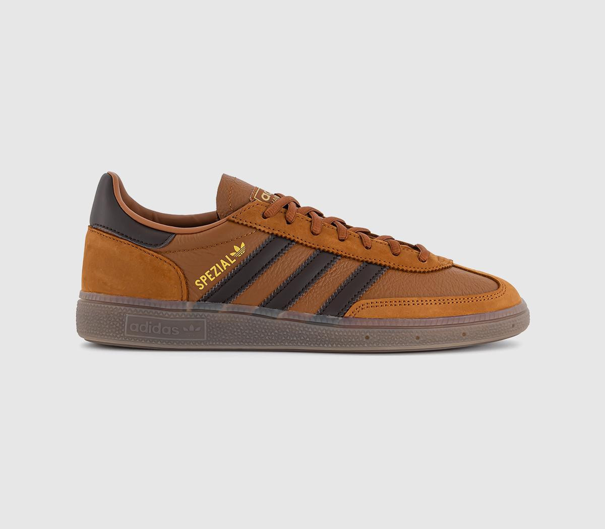Adidas Mens Handball Spezial Trainers Dusky Bronze Aurora Coffee Gum Multi, 9.5 | Office Shoes (UK)