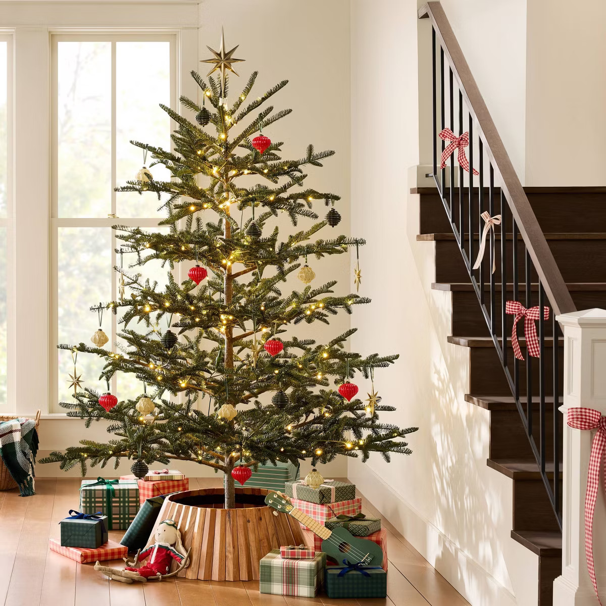 7' Pre Lit Spruce Christmas Artificial Tree - Hearth & Hand™ with Magnolia | Target