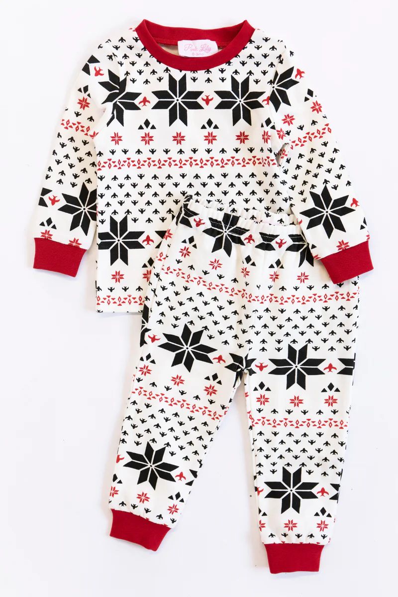 Wishing For Snow Days Infant Snowflake Pajama Set FINAL SALE | The Pink Lily Boutique