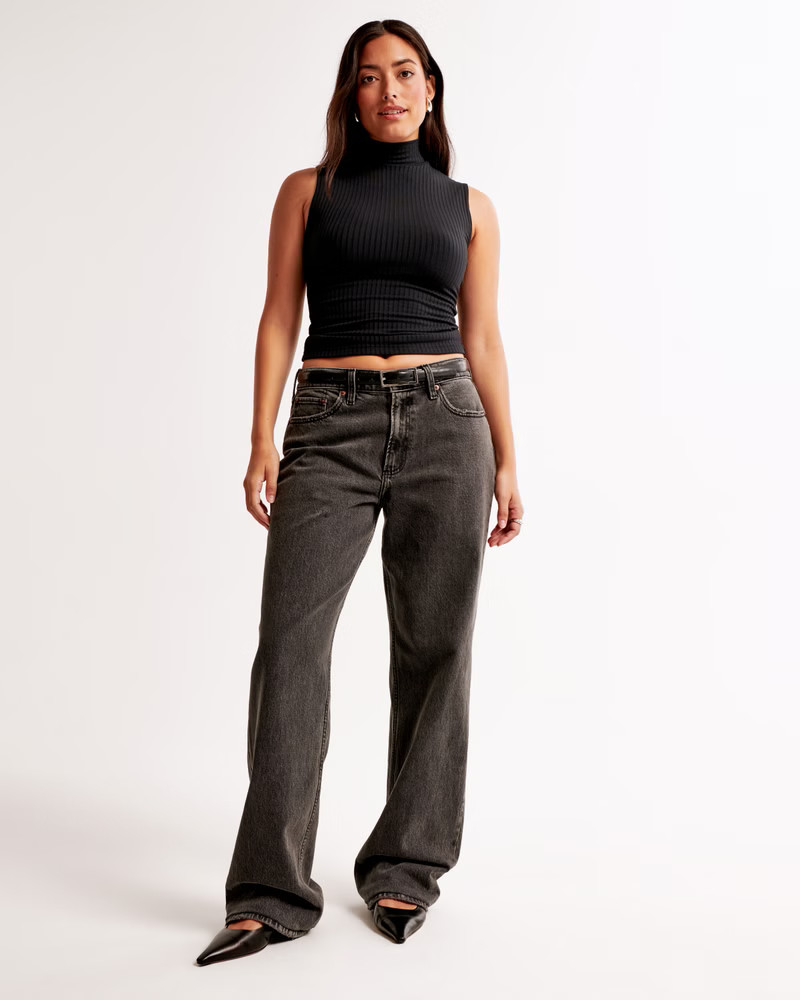 Curve Love Low Rise Baggy Jean | Abercrombie & Fitch (US)