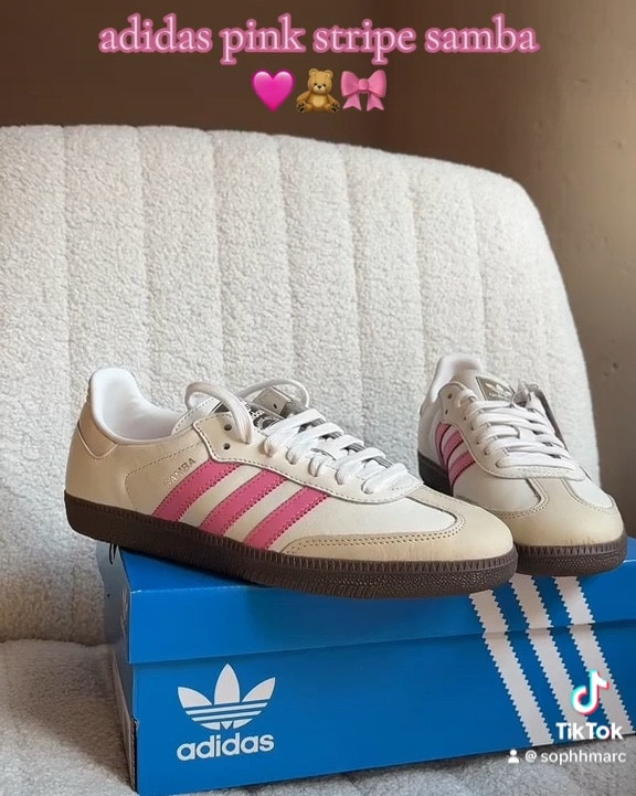 pink striped adidas samba! adidas Originals Samba "Cloud White/Lucid Pink/Wonder White" Women's Shoe 

#LTKFindsUnder100 #LTKActive #LTKVideo