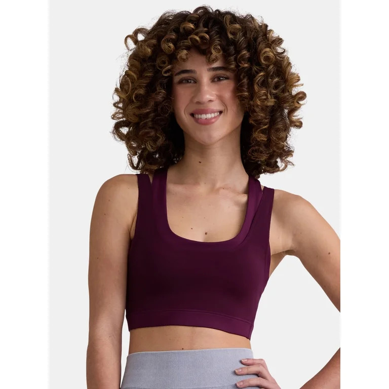 Avia Women's and Women's Plus Double Layer Mesh Sports Bra, Sizes XS-4X | Walmart (US)