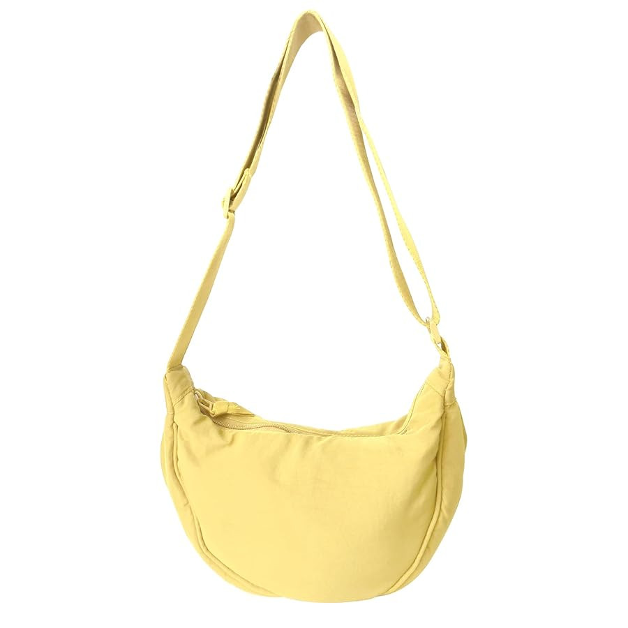 GoPaw Crescent Bag for Women, Nylon Half Moon Bags Women Crossbody Bag with Adjustable Strap, Sol... | Amazon (UK)
