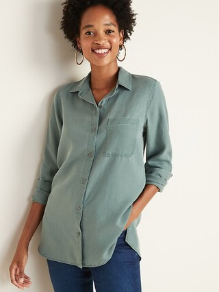 Relaxed Tencel® Shirt for Women | Old Navy (US)