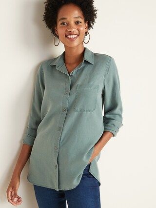 Women / TopsRelaxed Tencel® Shirt for Women | Old Navy (US)