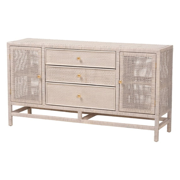 bali & pari Vivan Boho Storage Cabinet, 3-Drawer, French Grey | Walmart (US)