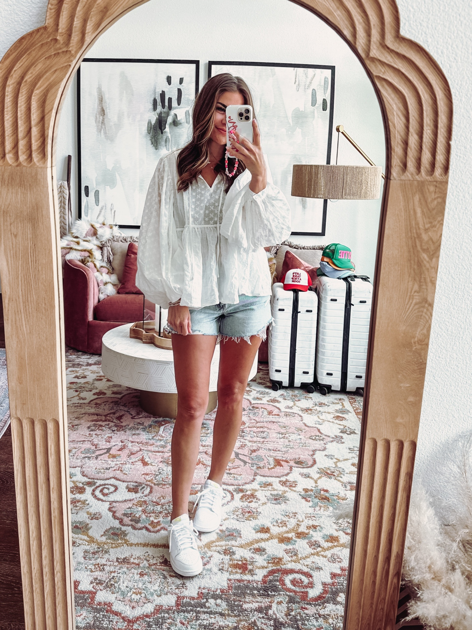 RedDress new arrivals☀️ size small in this baby doll blouse, size small in these denim shorts 

#LTKtravel #LTKstyletip #LTKunder50