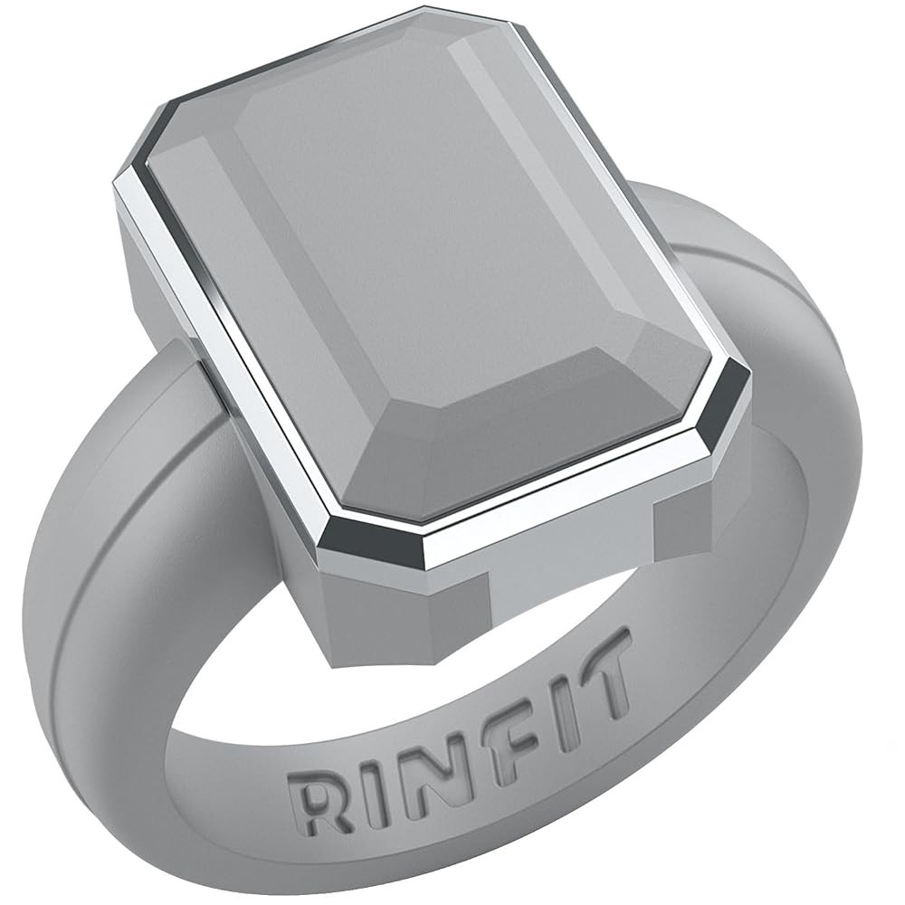 Rinfit Women's Silicone Rings - Anniversary Ring or Promise Ring for Her - Emerald Rubber Wedding... | Amazon (US)