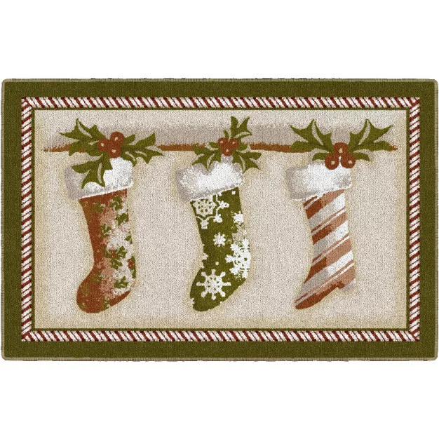 Brumlow Mills Hanging The Stockings Holiday Rug, 2'6" x 3'10" | Target