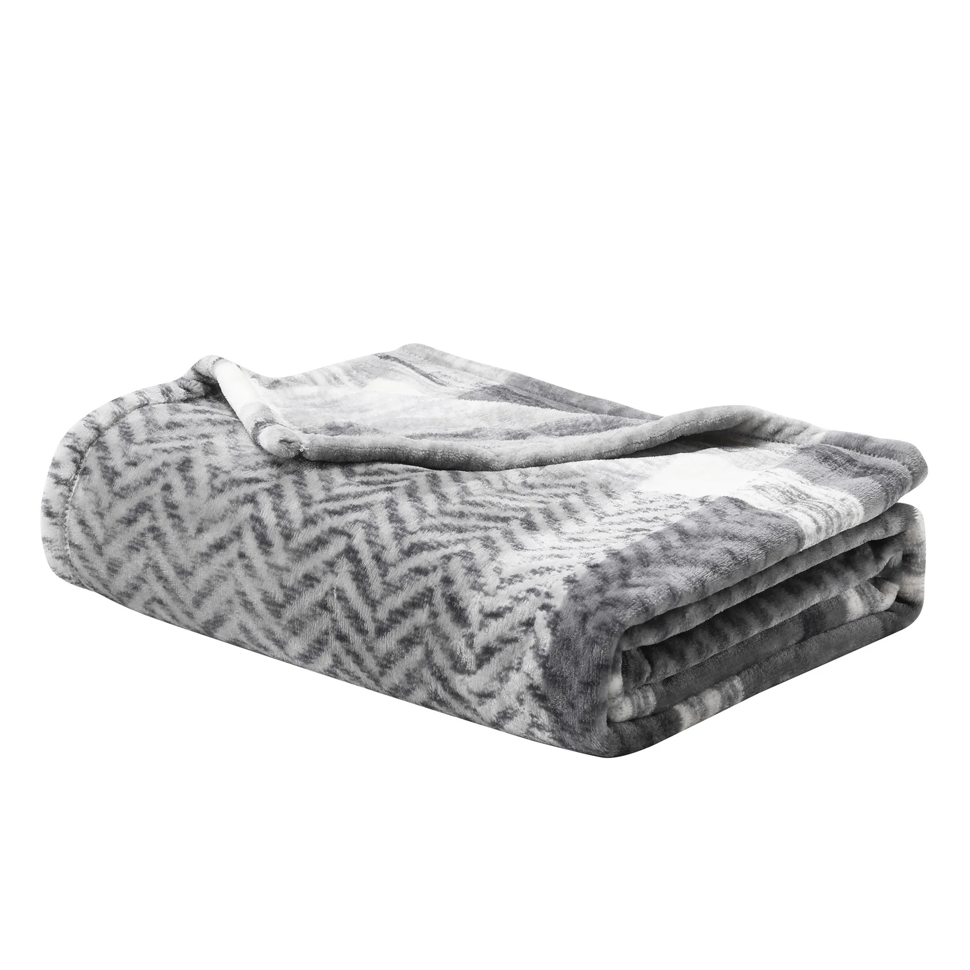 Better Homes & Gardens White Plaid Velvet Plush Throw, 50" x 72" | Walmart (US)