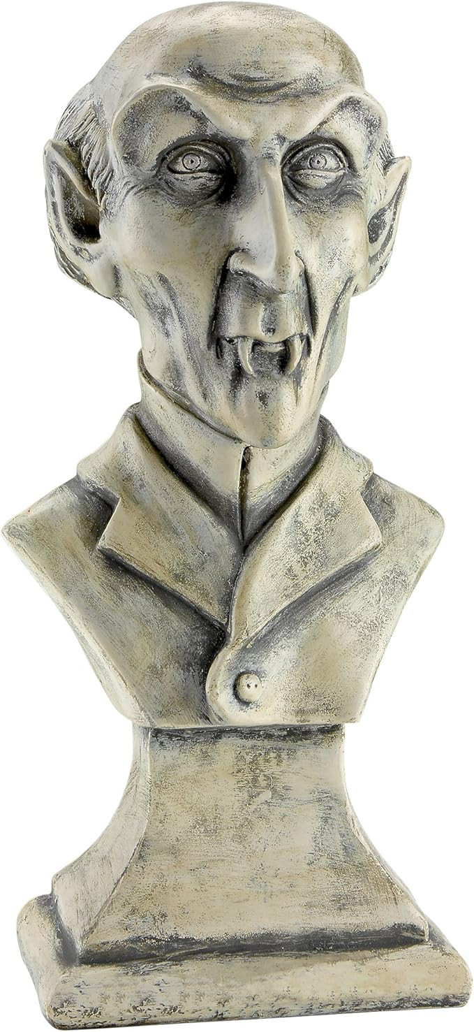 Design Toscano Nosferatu Vampire Halloween Decor Bust Statue, 11 Inch, Antique Ivory Stone Finish | Amazon (US)