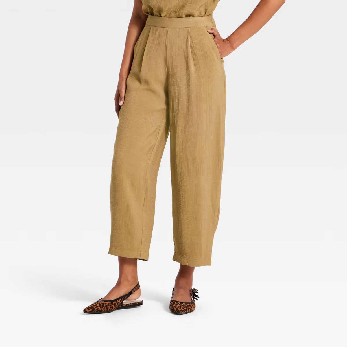Women's Modern Gauze Barrel Leg Pants - A New Day™ | Target