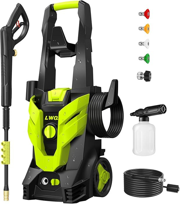 Pressure Washer, Portable Power Washer, 4 Quick Connect Nozzles, High Pressure Cleaning Machine f... | Amazon (US)