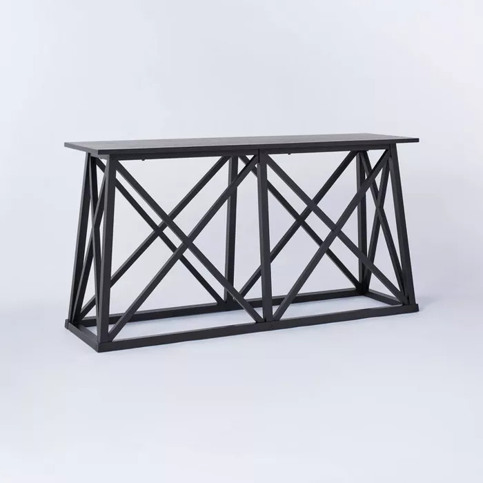 Copperton Wood X Base Console Table Black - Threshold™ designed with Studio McGee | Target