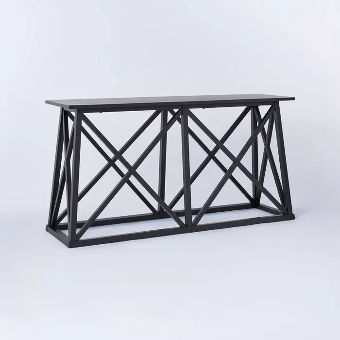 Copperton Wood X Base Console Table Black - Threshold&#8482; designed with Studio McGee | Target