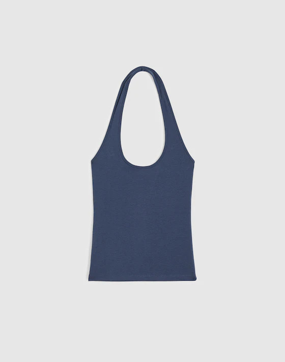 The '90s Halter Top in Compact Cotton | Madewell