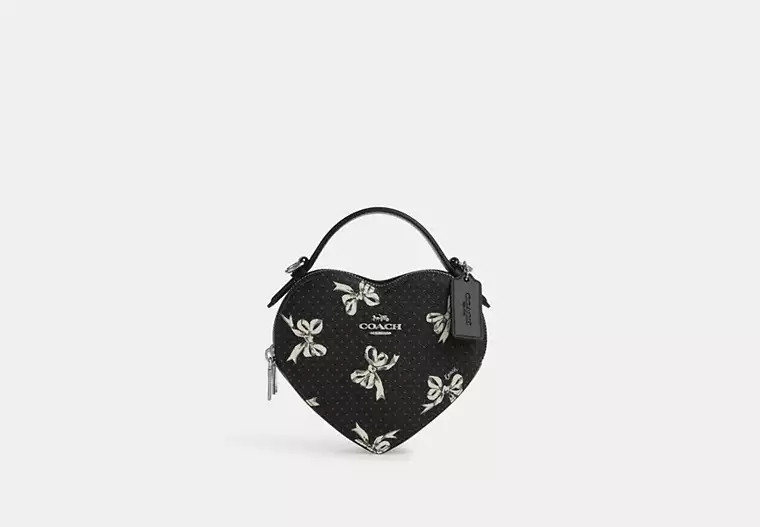 Heart Crossbody Bag With Bow Print | Coach Outlet US
