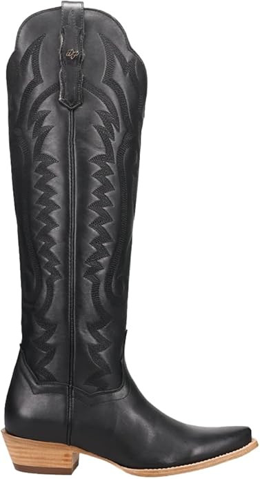 Dan Post Boots Womens Heartland Zippered Snip Toe Casual Boots Over the Knee Low Heel 1-2" - Blac... | Amazon (US)