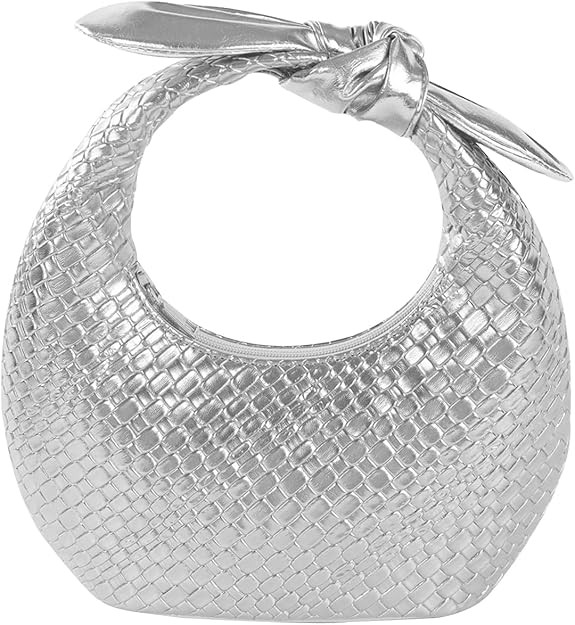 Lanpet Woven Handbag for Women,Knotted Clutch Purse Soft Vegan Leather Hobo bag,Dumpling Evening ... | Amazon (US)