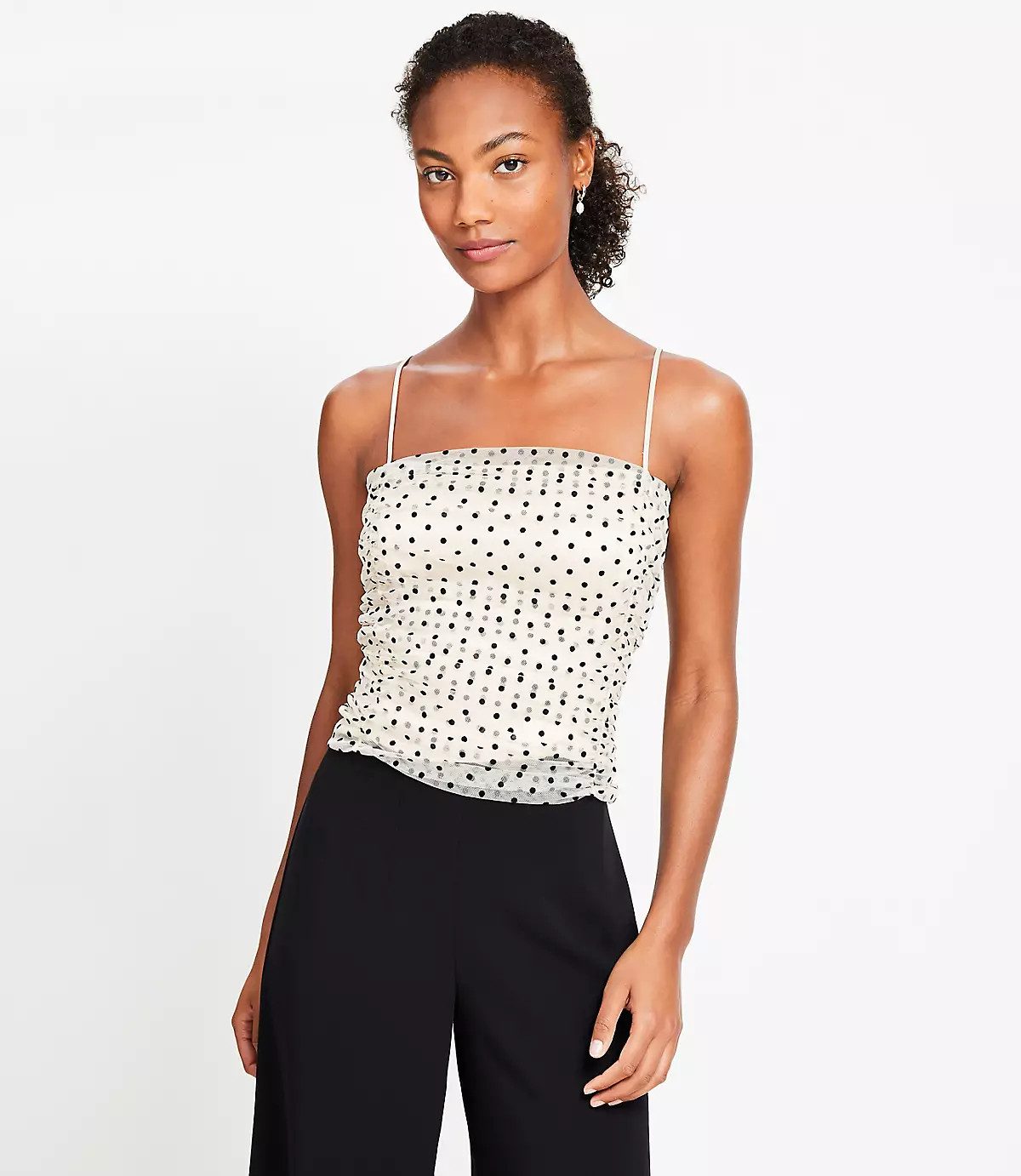 Velvet Dot Tulle Cami | LOFT