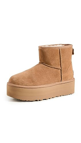 UGG Women's Classic Mini Platform Boot, Chestnut, 12 | Amazon (US)