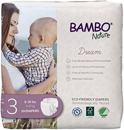 Bambo Nature Premium Eco-Friendly Baby Diapers (SIZES 1 TO 6 AVAILABLE), Size 3, 174 Count | Amazon (US)