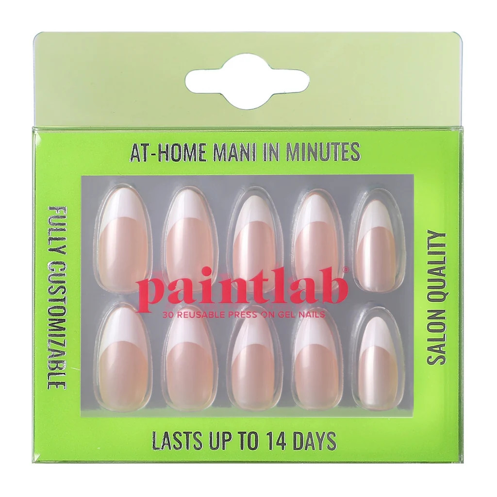 French Chrome Almond Press-On Nails | PaintLab