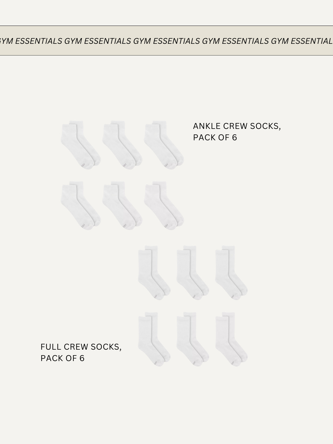 The best white crew socks for the gym! Ankle and full length. 

 #LTKActive #LTKStyleTip