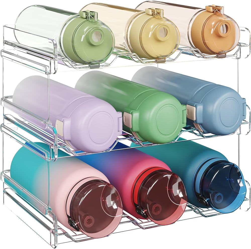 Lifewit Stackable Water Bottle Organizer for Cabinet, Water Bottle Holder, Kitchen Pantry Organiz... | Amazon (US)