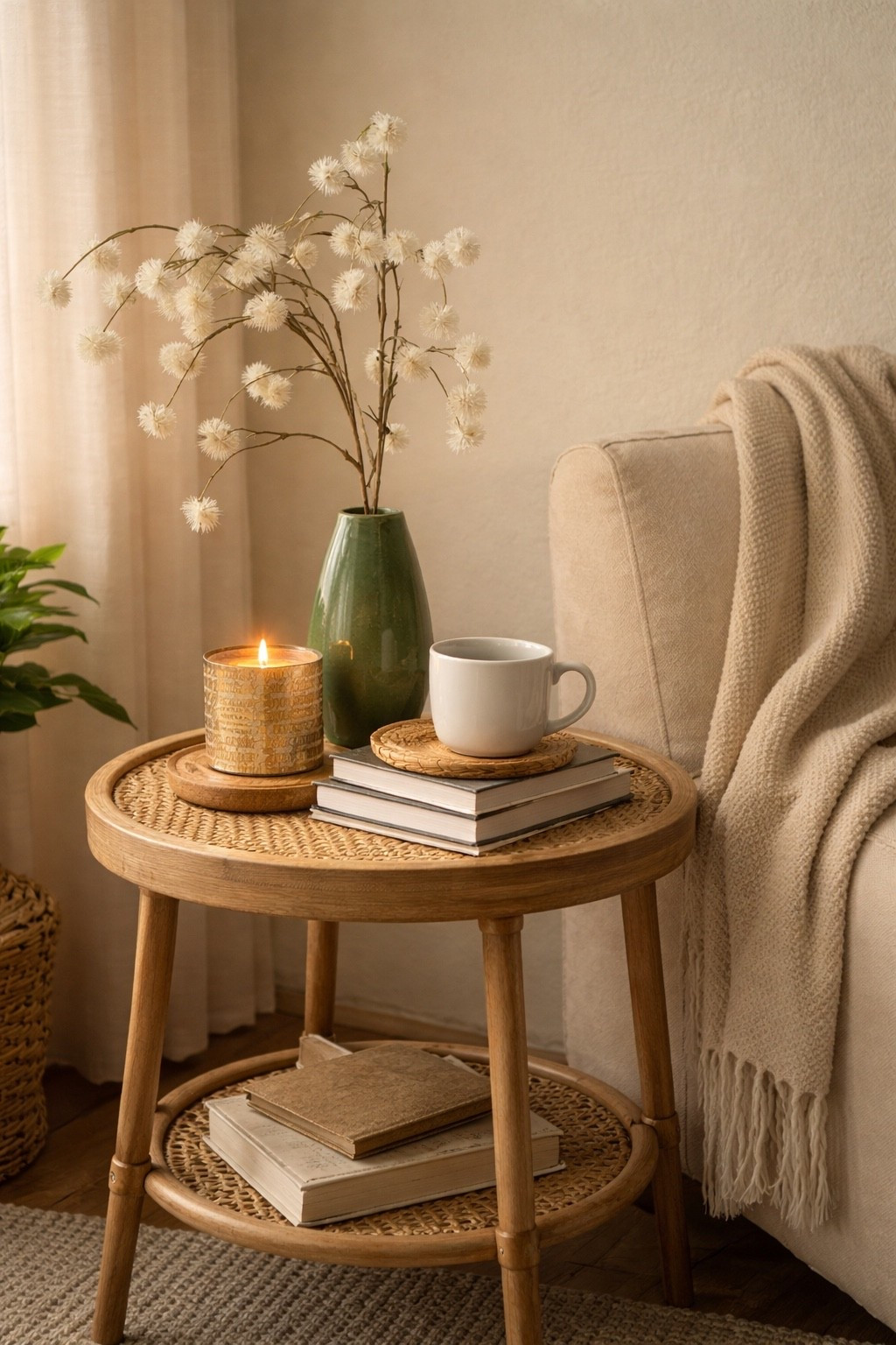 Just a few simple pieces can completely change a space 🤍
a candle, a soft vase, and warm textures always make it feel like home.

Linked similar items  here for you if you’re creating your own cozy corner. 

#LTKSeasonal #LTKOver40 #LTKHome