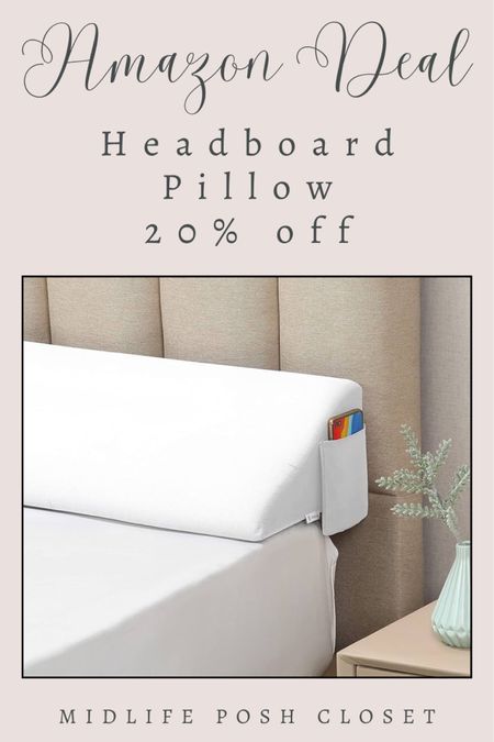 Amazon lightning deal! This headboard pillow is 20% off. It prevents the pillows from dropping between the headboard and the mattress while you sleep. My husband says it is life-changing!

#LTKhome #LTKfindsunder50 #LTKSeasonal