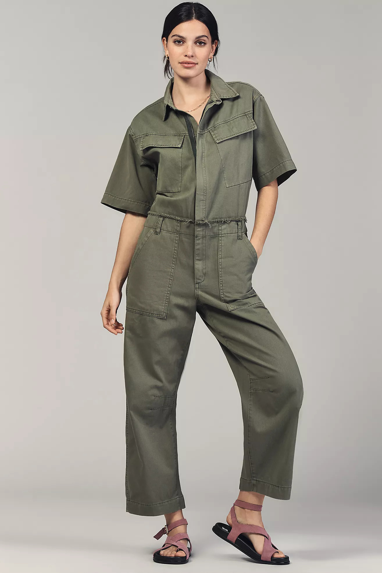 Pistola Pippa Utility Curved-Leg Jumpsuit | Anthropologie (US)