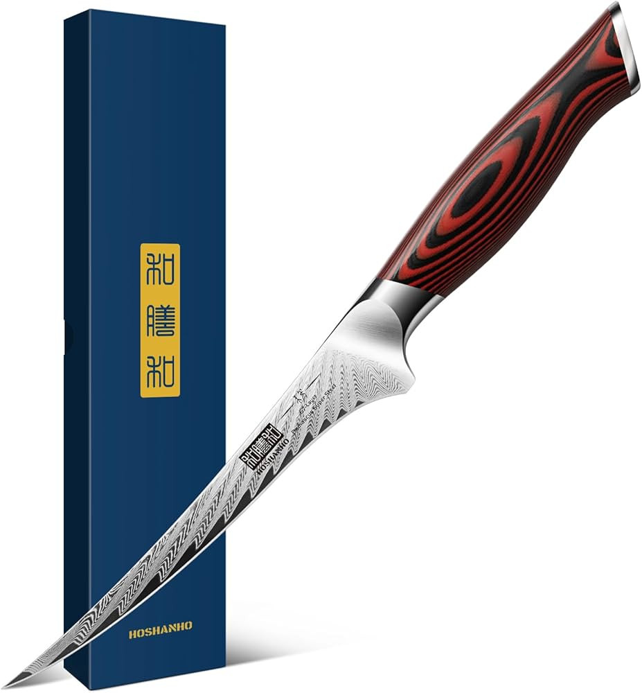 Fillet Knife 7 Inch, Damascus Steel Boning Knife, Professional Fish Fillet Knife for Meat Chicken... | Amazon (US)