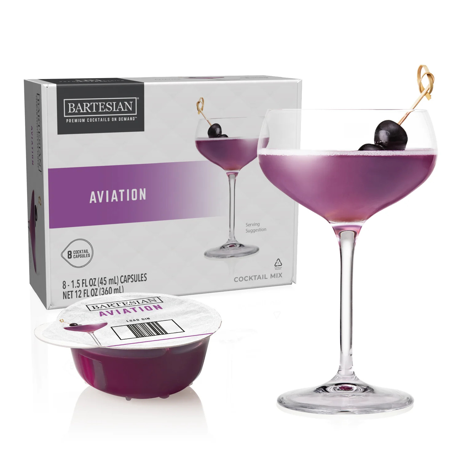Aviation Cocktail Capsules | Aviation Drink Pods for Bartesian Mixer | Bartesian