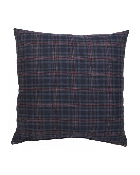 24x24 Alastair Plaid Oversized Luxury Pillow | TJ Maxx