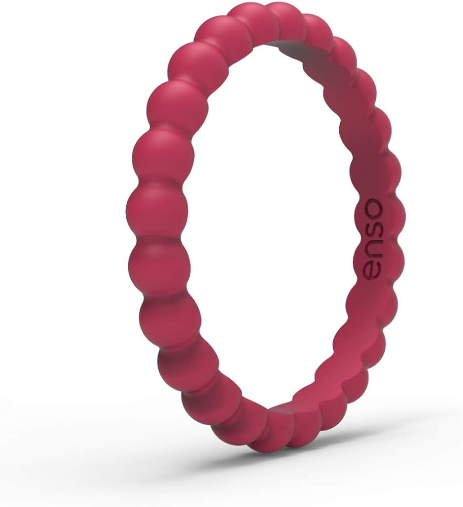 Enso Rings Stackable Beaded Silicone Wedding Ring – Hypoallergenic Unisex Stackable Wedding Ban... | Amazon (US)