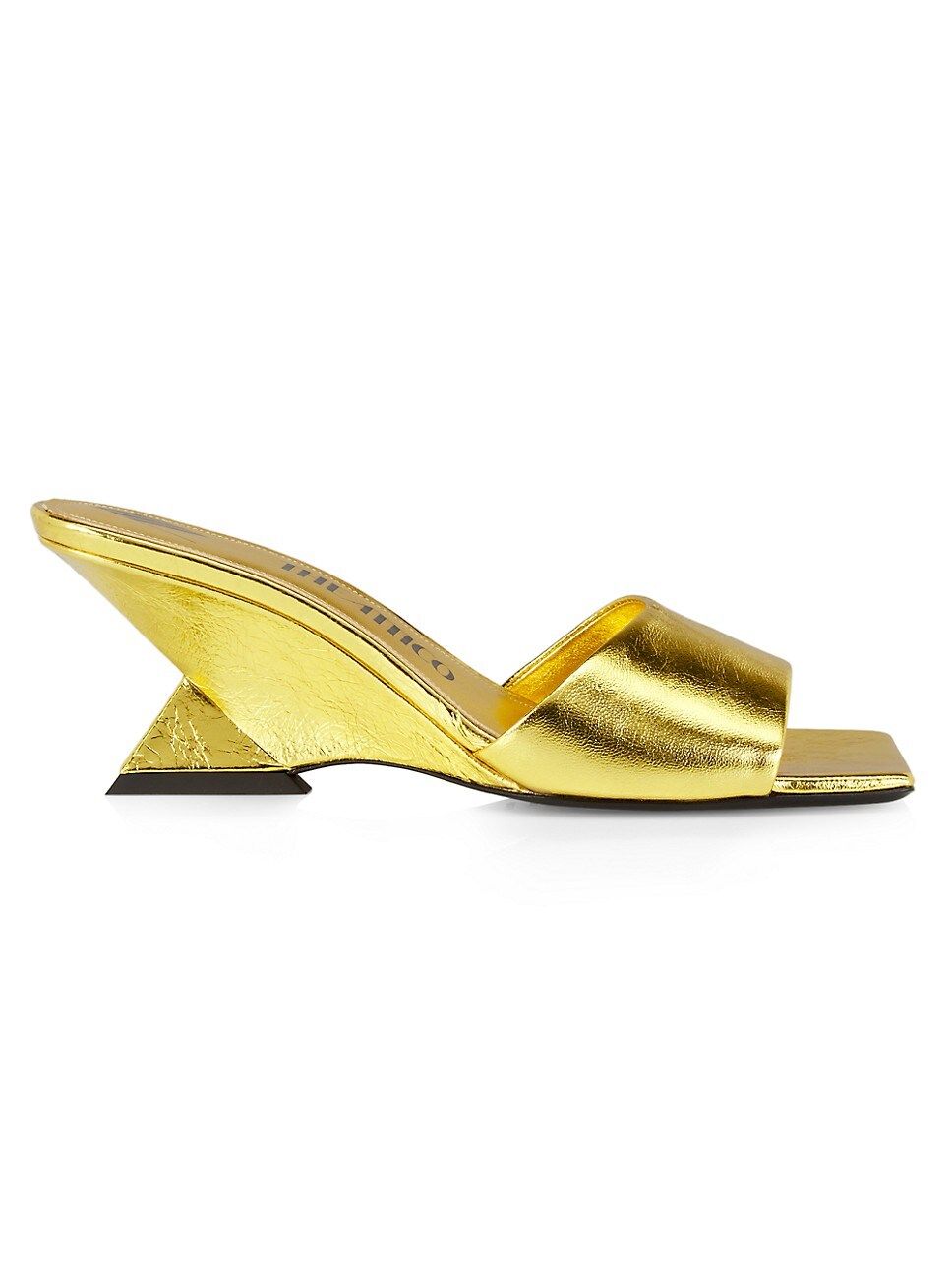 Cheope 60MM Metallic Leather Wedge Mules | Saks Fifth Avenue