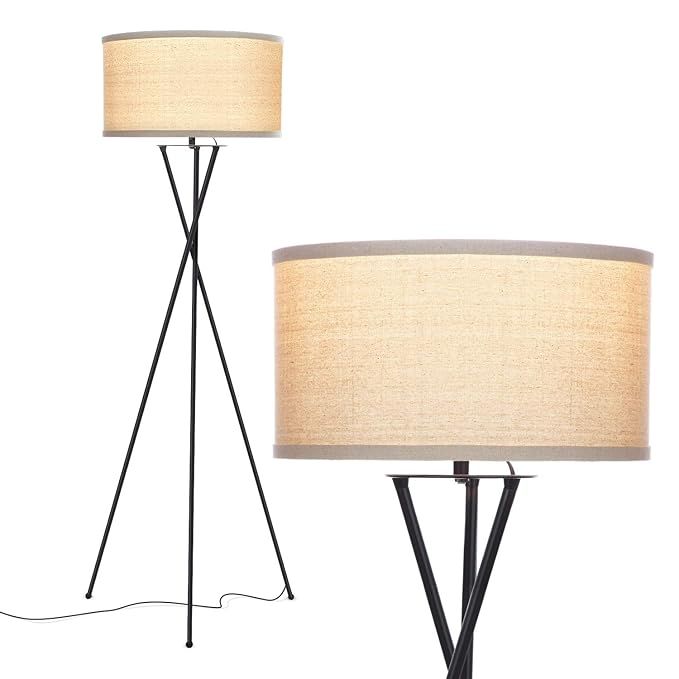 Brightech Jaxon Tripod LED Floor Lamp – Mid Century Modern, Living Room Standing Light – Tall... | Amazon (US)