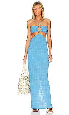 RUMER Amoura Ring Maxi Dress in Blue from Revolve.com | Revolve Clothing (Global)